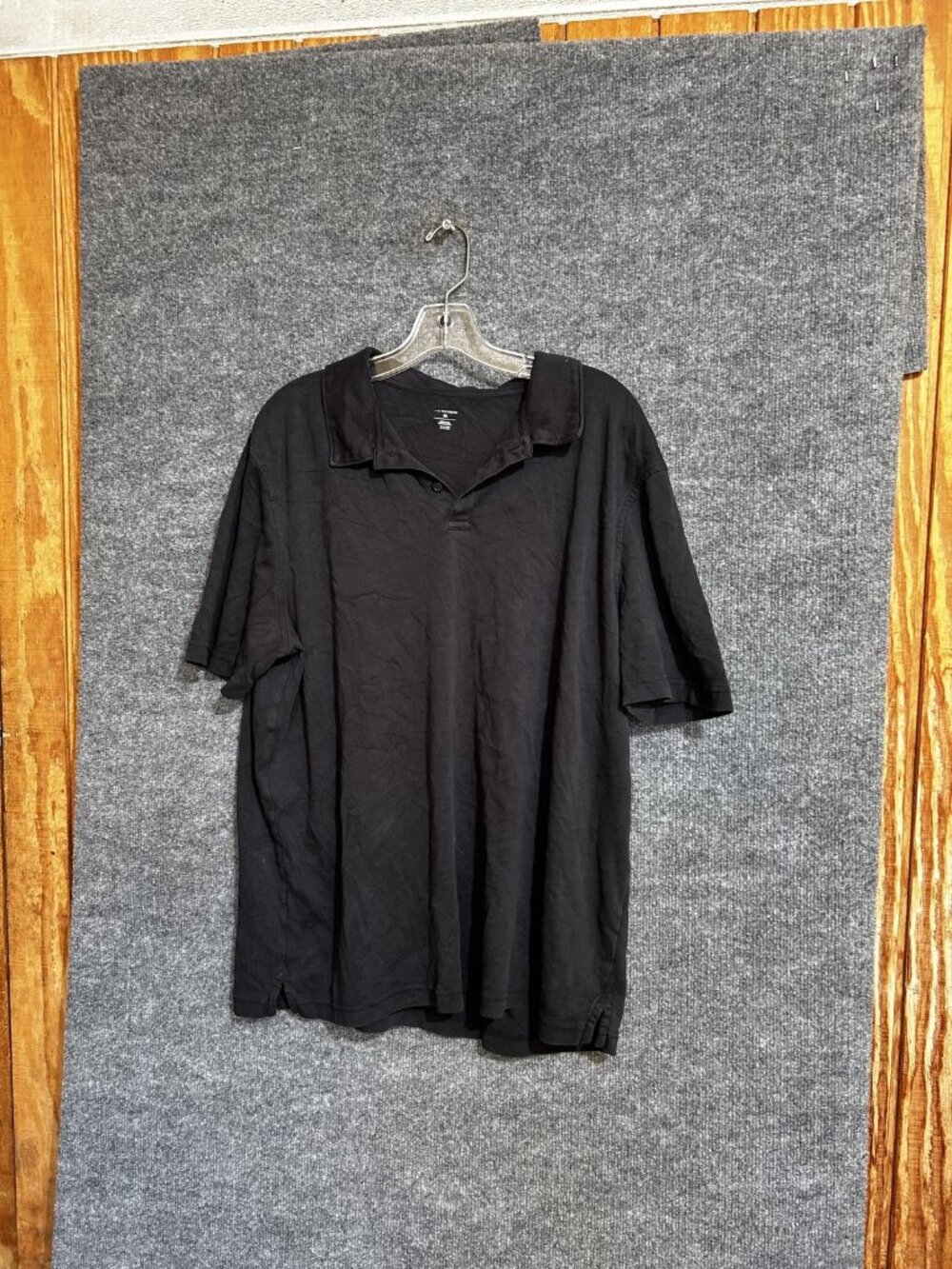 14th & Union Polo Shirt Mens 2XL Black 100% Cotton Short Sleeve Tagless Casual